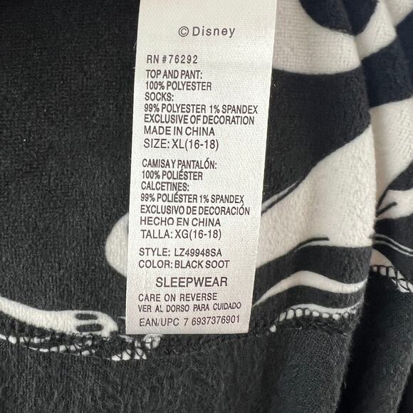 Disney The Nightmare Before Christmas Black Pajama Top Sleepwear Size XL - Picture 9 of 10